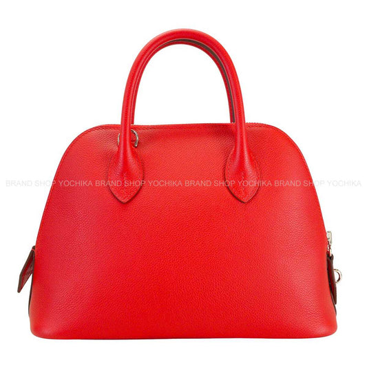 HERMES Shoulder bag Bolide1923 25 Rouge de Coeur Evercolor Silver HW Stamp G[BRAND NEW][Authentic]