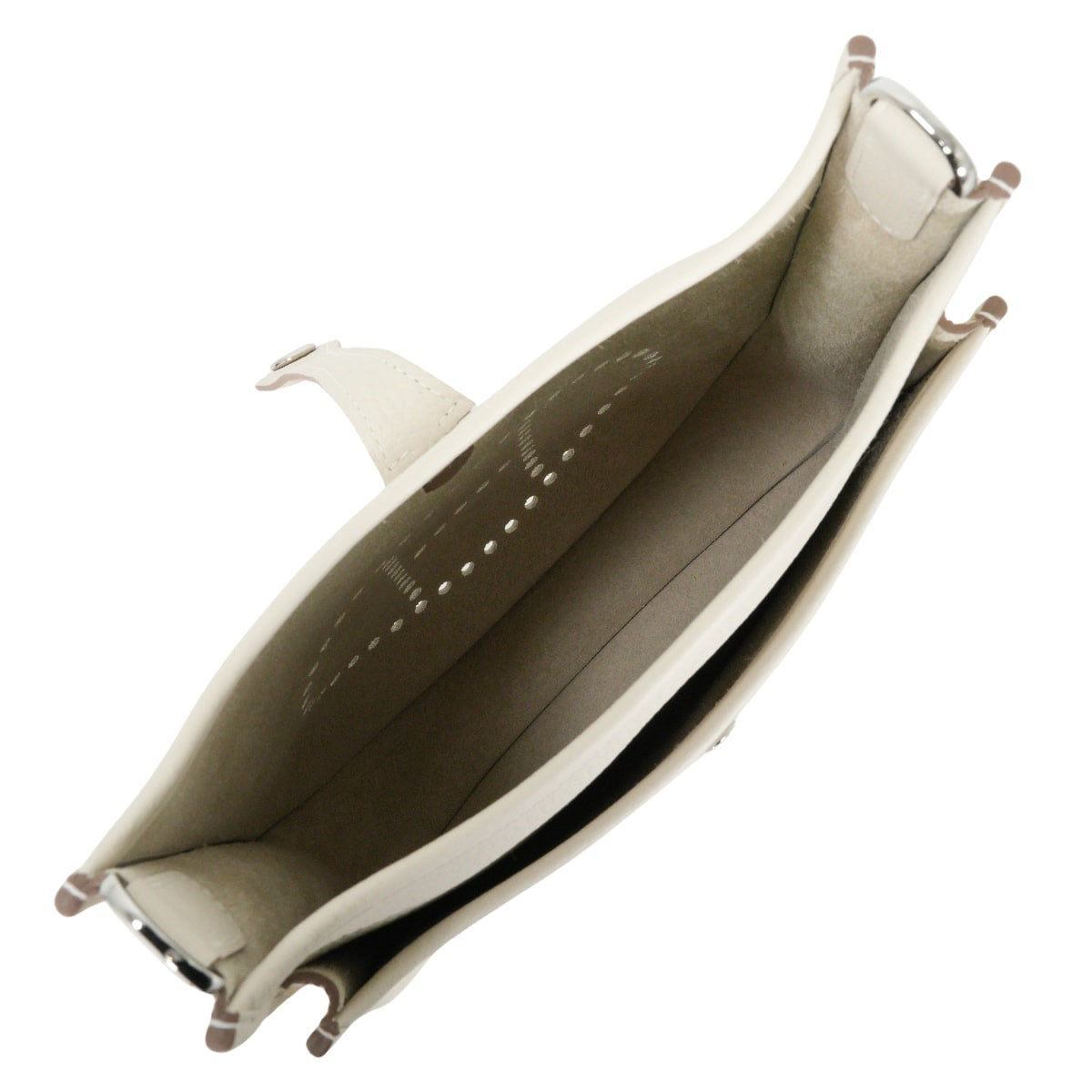 HERMES Shoulder bag Evelyne 23 Craie Taurillon Clemence Silver HW Stamp G[BRAND NEW][Authentic]