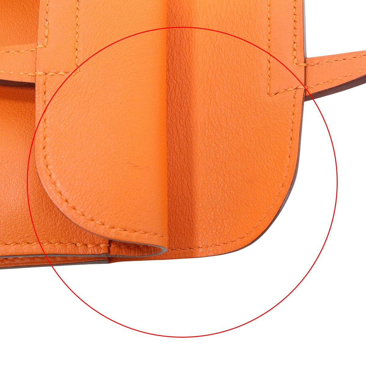 [Pre-loved] HERMES Shoulder bag Halzan mini Orange Veau Swift Silver HW Stamp A[LIKE NEW][Authentic]