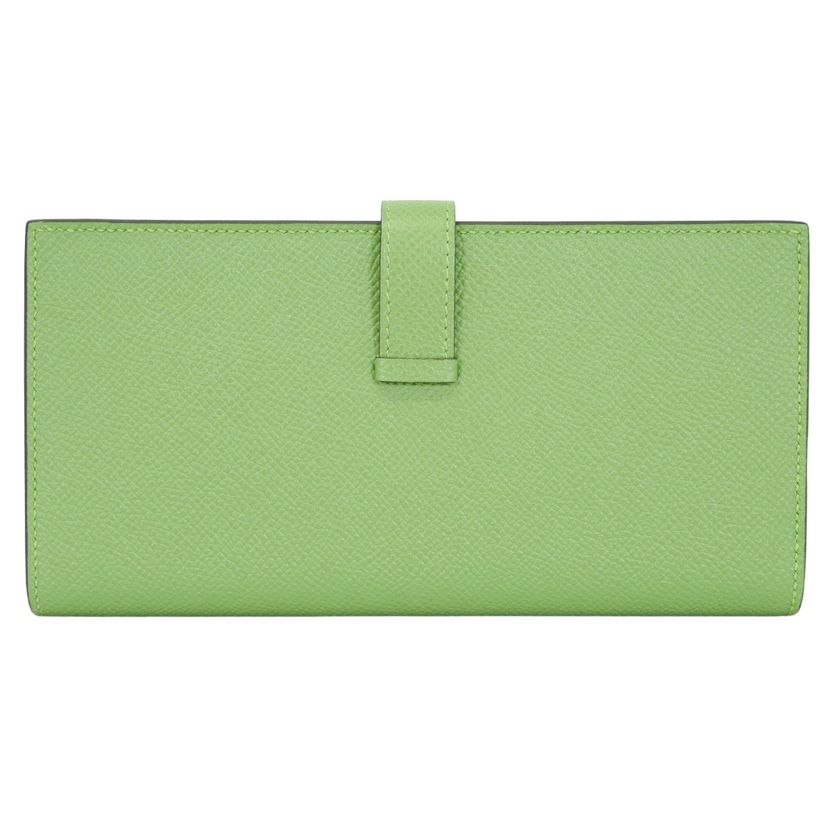 HERMES long wallet Bearn Soufflet Verso Vert criquet/Blue brume Veau Epsom Gold HW Stamp Y[EXCELLENT][Authentic]