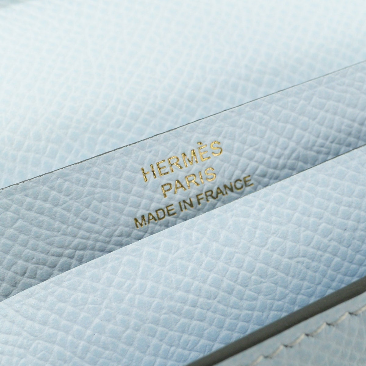 HERMES long wallet Bearn Soufflet Verso Vert criquet/Blue brume Veau Epsom Gold HW Stamp Y[EXCELLENT][Authentic]
