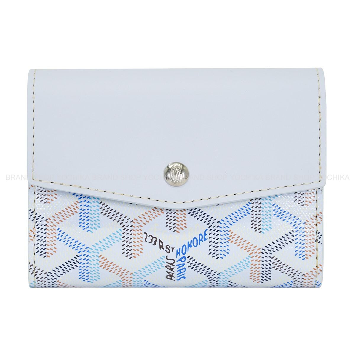 2026 Limited Edition GOYARD Tri-fold wallet Saint Gabriel PM WalletPolar Blue/Multicolor PVC coated canvas/Calfskin Silver HW STGABRPMLTY71CL23P[BRAND NEW][Authentic]