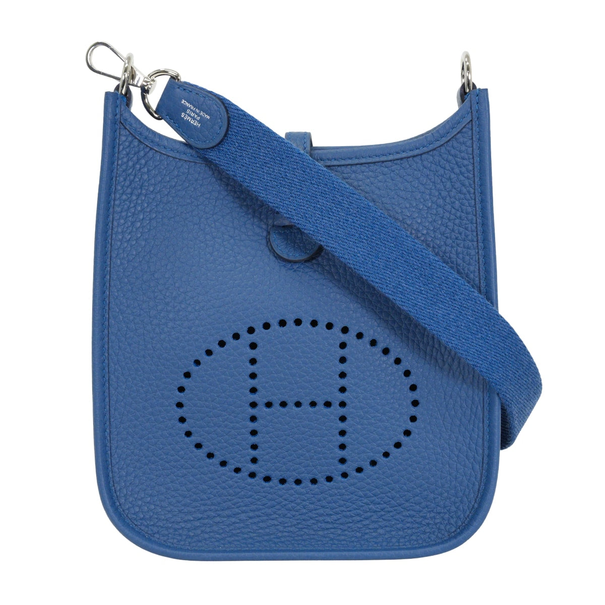HERMES Shoulder bag Evelyne 16 TPM Blue Tie Taurillon Clemence Silver HW Stamp G[EXCELLENT][Authentic]