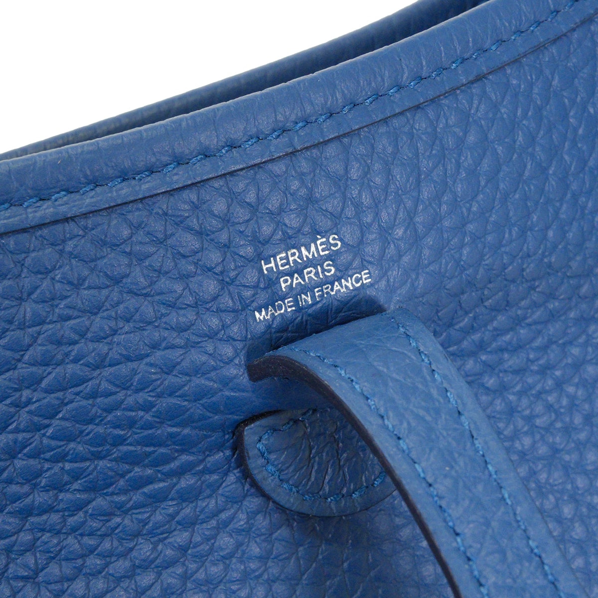 HERMES Shoulder bag Evelyne 16 TPM Blue Tie Taurillon Clemence Silver HW Stamp G[EXCELLENT][Authentic]