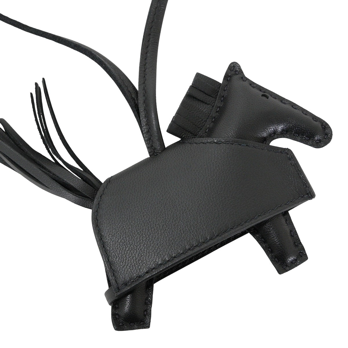 HERMES bag charm Rodeo Robeo Rock PM Studs Noir (Black) Agneau Milo Silver HW Stamp G[BRAND NEW][Authentic]