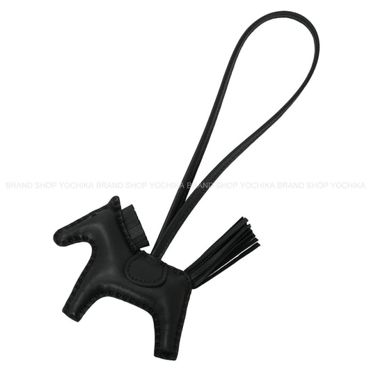 HERMES bag charm Rodeo PM SO BLACK Noir (Black) Agneau Milo Stamp G[BRAND NEW][Authentic]