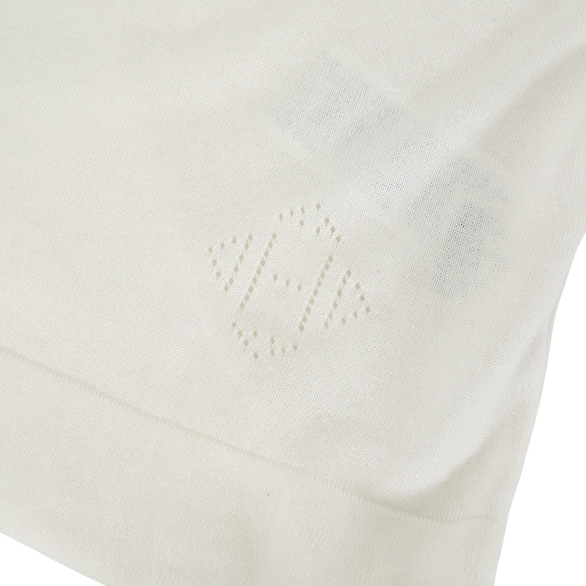 [Pre-loved] HERMES Short sleeve t shirt Cap Sleeve Tops Ivory Cotton/Silk #36[LIKE NEW][Authentic]