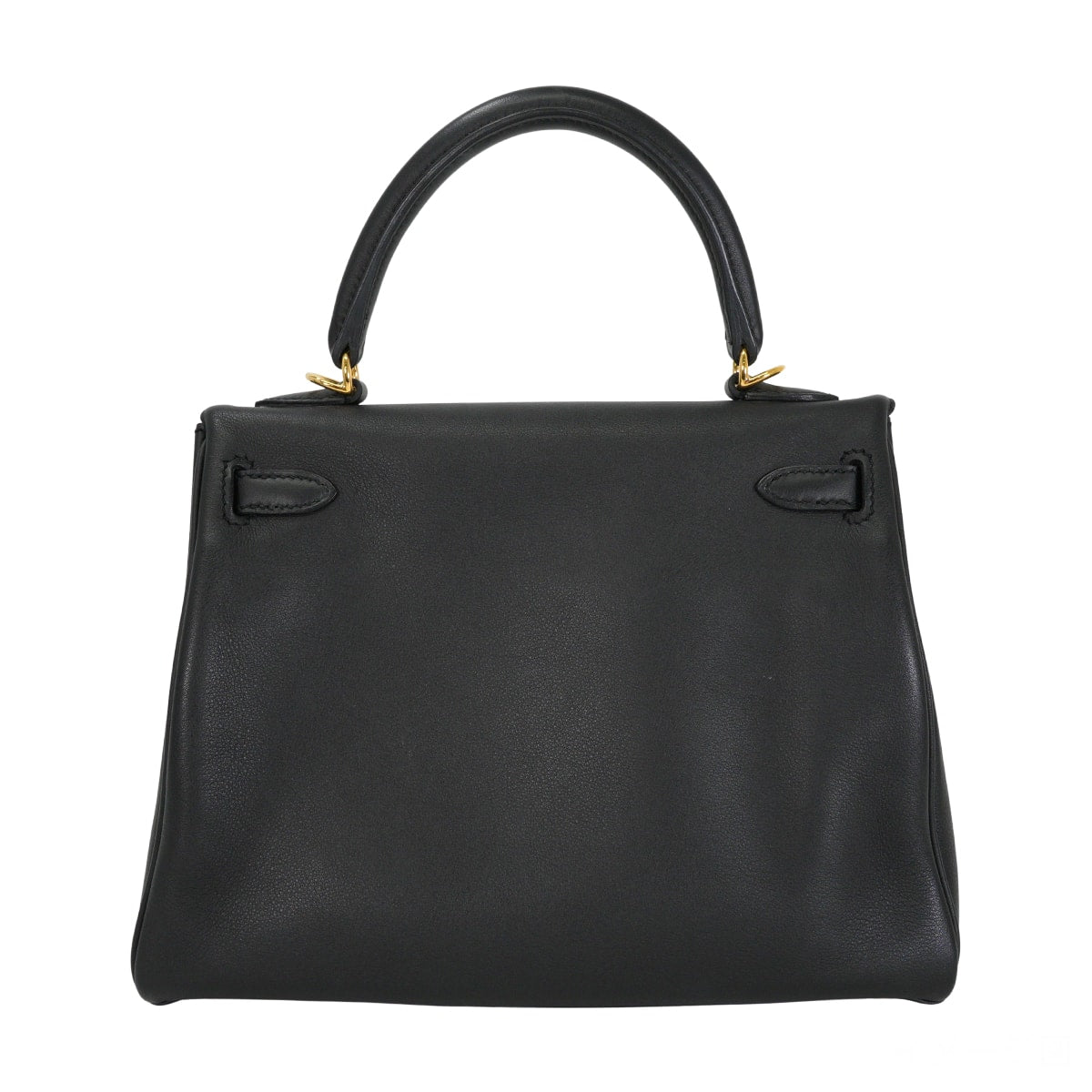 [Pre-loved] HERMES Shoulder bag Kelly25 Retourne Noir (Black) Veau Swift Gold HW Stamp X[USED SA][Authentic]