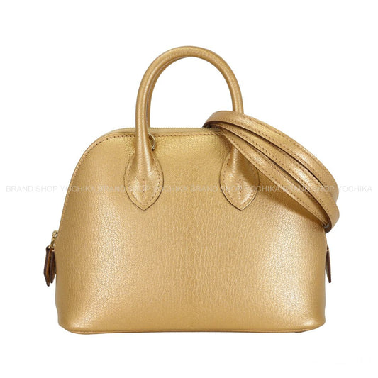 HERMES Shoulder bag Bolide 1923 20 mini New Dore (Metallic Gold) Chevre Chamkila Champagne Gold HW Stamp G[BRAND NEW][Authentic]
