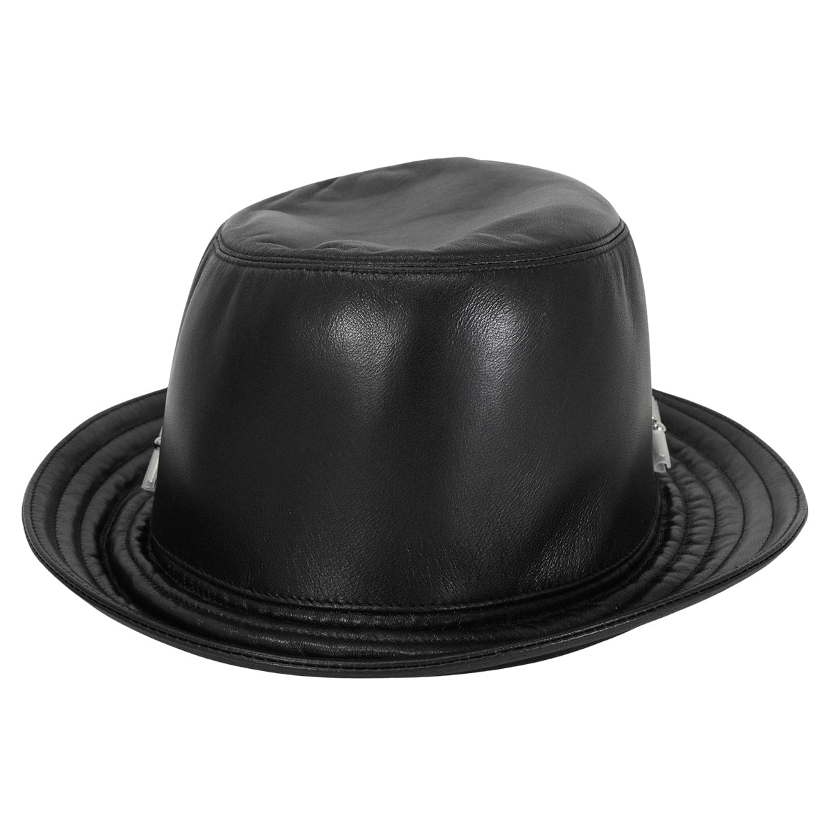 HERMES hat JODIE Bucket with Glenan Cord Noir (Black) Agneau Brillant[EXCELLENT][Authentic]
