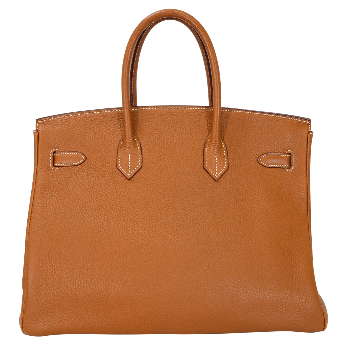 [Pre-loved] HERMES Handbag Birkin35 Gold Veau Togo Silver HW Stamp □K[USED SA][Authentic]