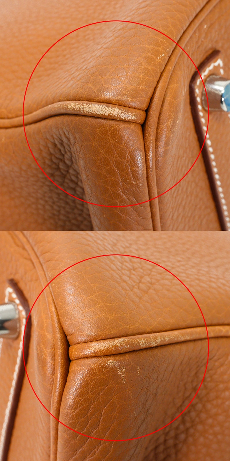 [Pre-loved] HERMES Handbag Birkin35 Gold Veau Togo Silver HW Stamp □K[USED SA][Authentic]