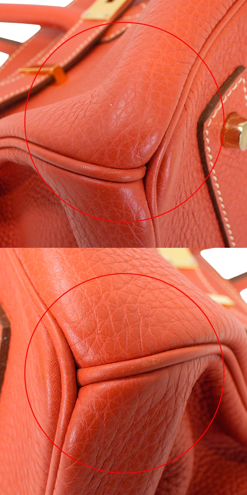 [Pre-loved] HERMES Shoulder bag Shoulder Birkin42 Sanguine Taurillon Clemence Gold HW Stamp □O[LIKE NEW][Authentic]