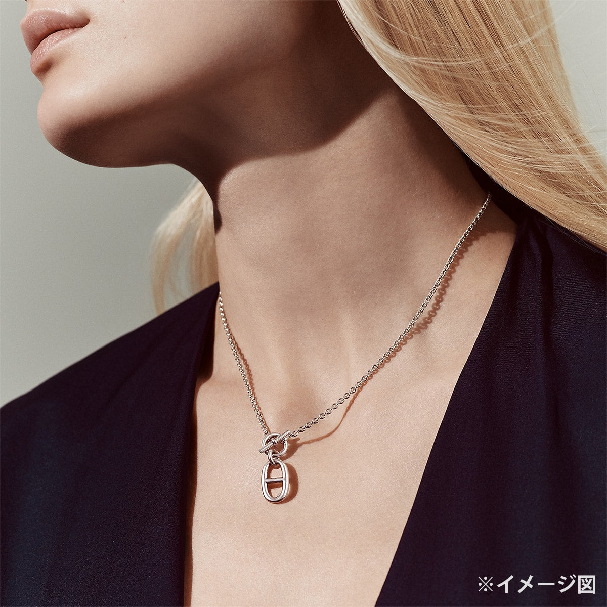 [Pre-loved] HERMES necklace Chaine D'ancre Amulettes Pendant Silver Silver925 (SV925 Ag925)[LIKE NEW][Authentic]