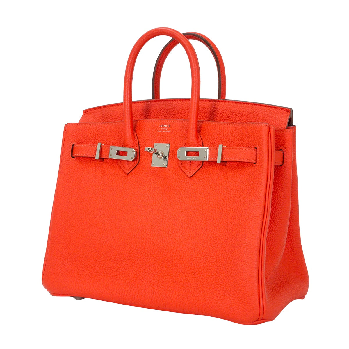 [Pre-loved] HERMES Handbag Birkin25 Capucine Veau Togo Silver HW Stamp X[LIKE NEW][Authentic]