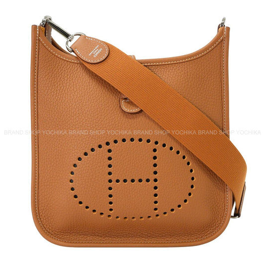 HERMES Shoulder bag Evelyne 23 Gold Taurillon Clemence Silver HW Stamp K[BRAND NEW][Authentic]