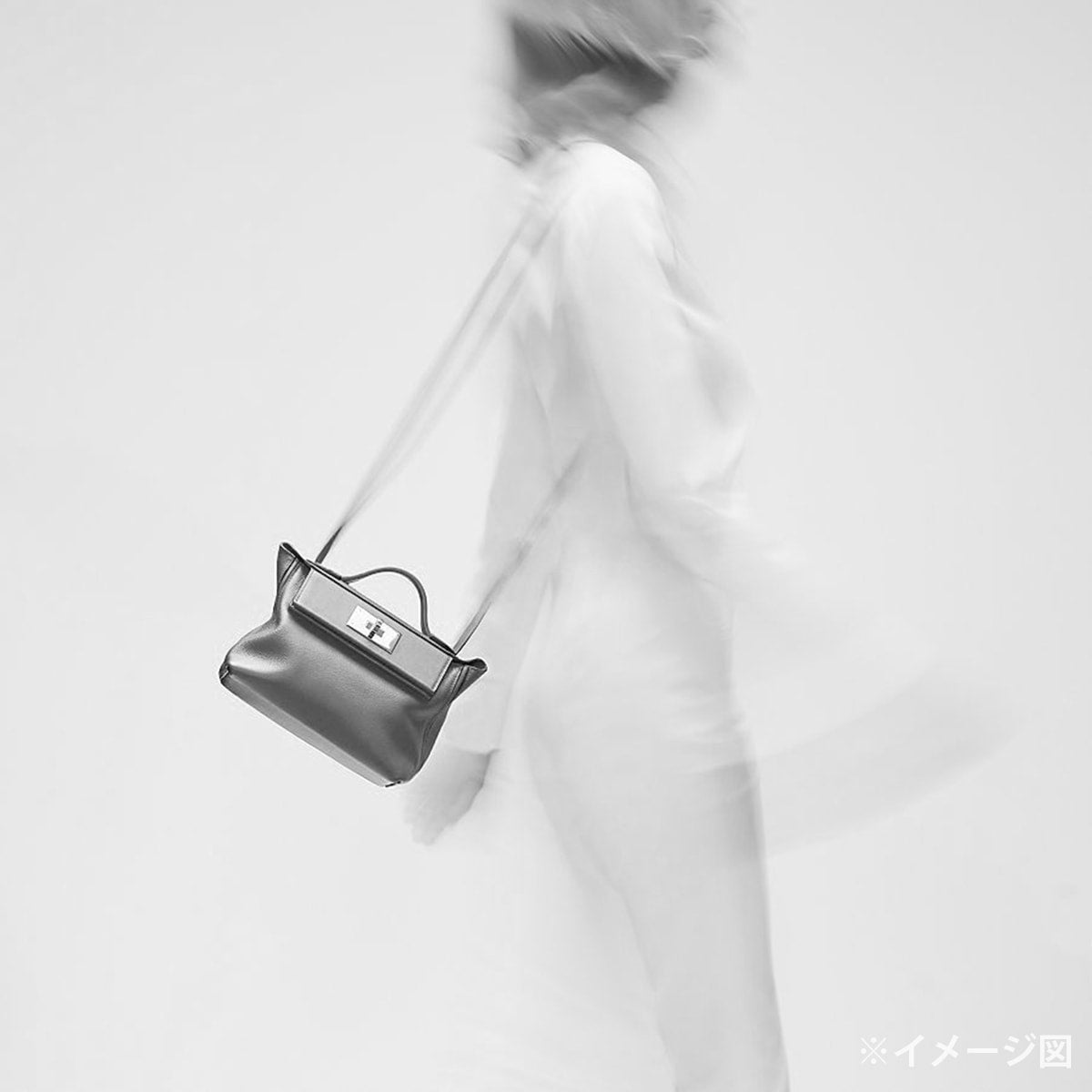 [Pre-loved] HERMES Shoulder bag Sac 24/24 21 Mini New White Evercolor/Veau Swift Gold HW Stamp K[LIKE NEW][Authentic]