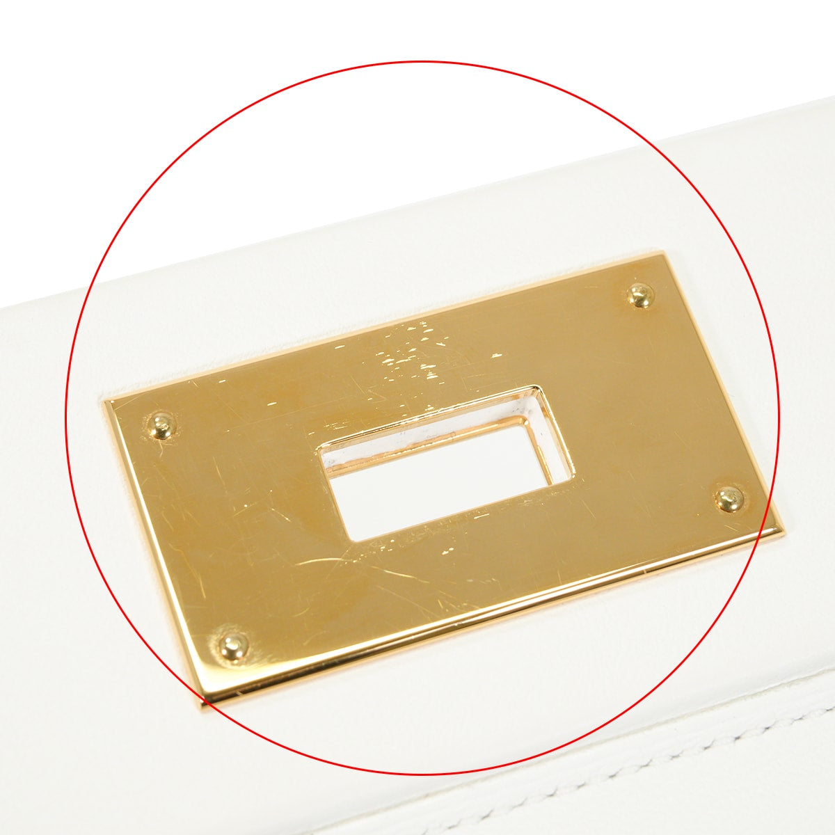 [Pre-loved] HERMES Shoulder bag Sac 24/24 21 Mini New White Evercolor/Veau Swift Gold HW Stamp K[LIKE NEW][Authentic]