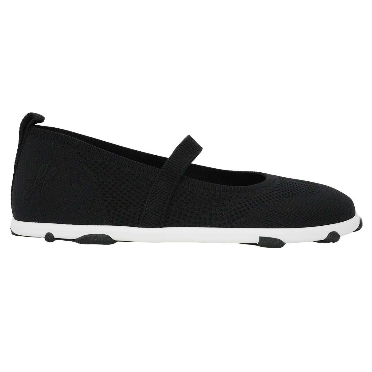 HERMES ballet shoes(flat shoes) Manta Noir (Black) Knit/Rubber ＃37 H261004Z[EXCELLENT][Authentic]