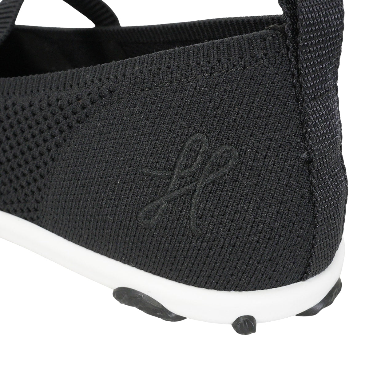 HERMES ballet shoes(flat shoes) Manta Noir (Black) Knit/Rubber ＃37 H261004Z[EXCELLENT][Authentic]