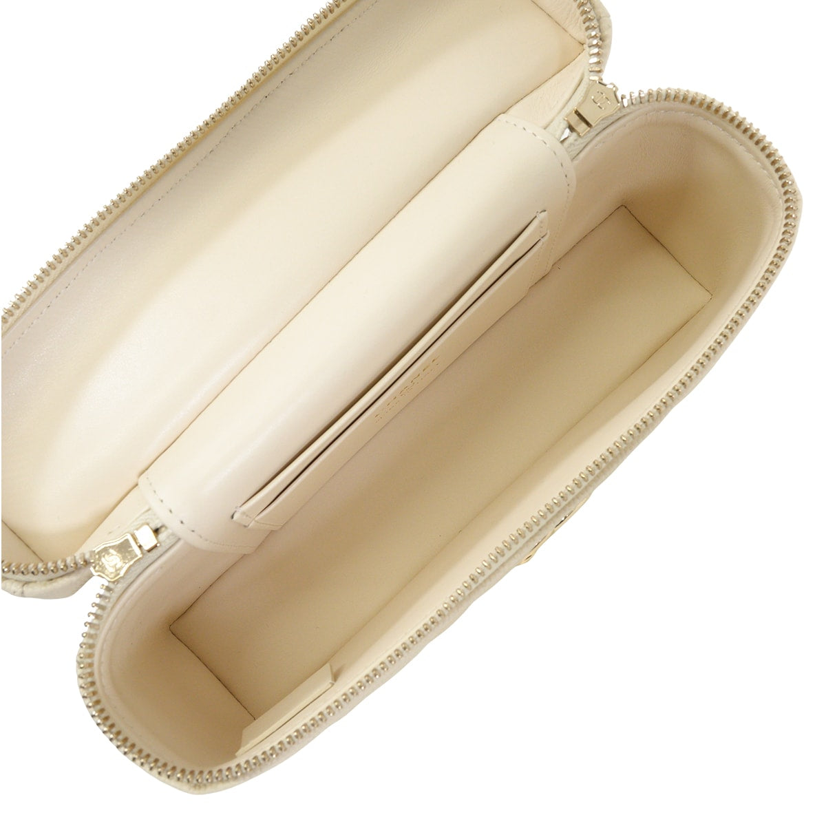 2025 Cruise Collection CHANEL Shoulder bag Chain Matelasse CC Logo Vanity CaseLight Beige Graind Calf(Caviarskin) Champagne Gold HW AP4407[BRAND NEW][Authentic]