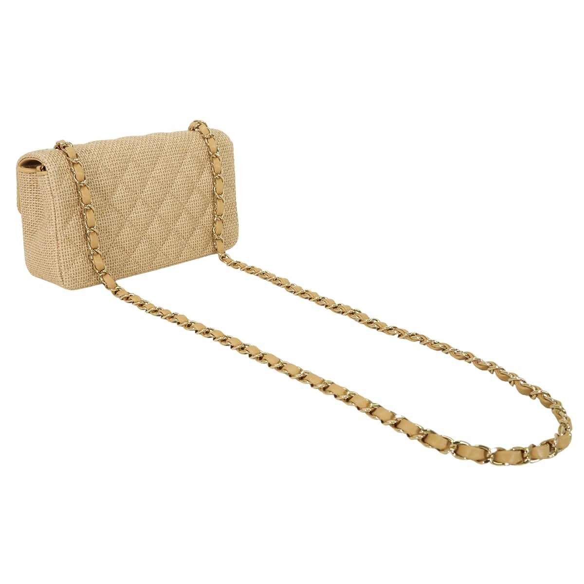 2026SS CHANEL Shoulder bag Chain Mini Matelasse CC Logo Beige Raffia Champagne Gold HW AS6012[BRAND NEW][Authentic]