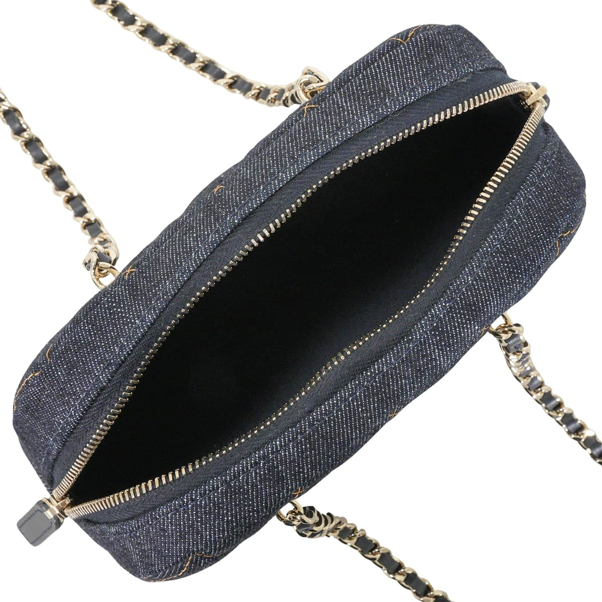 2026SS CHANEL Clutch bag Chain Matelasse COCO MarkDark Blue Denim Champagne Gold HW AP5092[BRAND NEW][Authentic]
