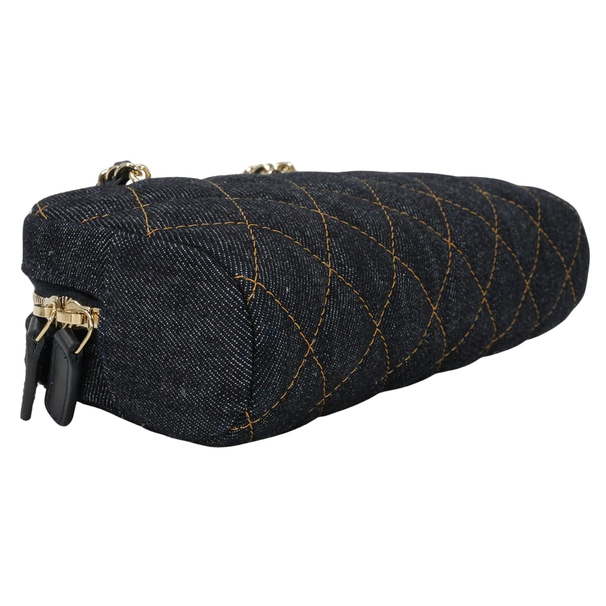 2026SS CHANEL Clutch bag Chain Matelasse COCO MarkDark Blue Denim Champagne Gold HW AP5092[BRAND NEW][Authentic]