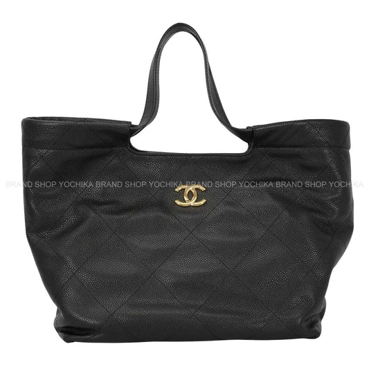 [Pre-loved] 2026SS CHANEL Handbag Hobo Matelasse COCO Mark Noir (Black) Graind Calf(Caviarskin) Gold HW AS6059[LIKE NEW][Authentic]