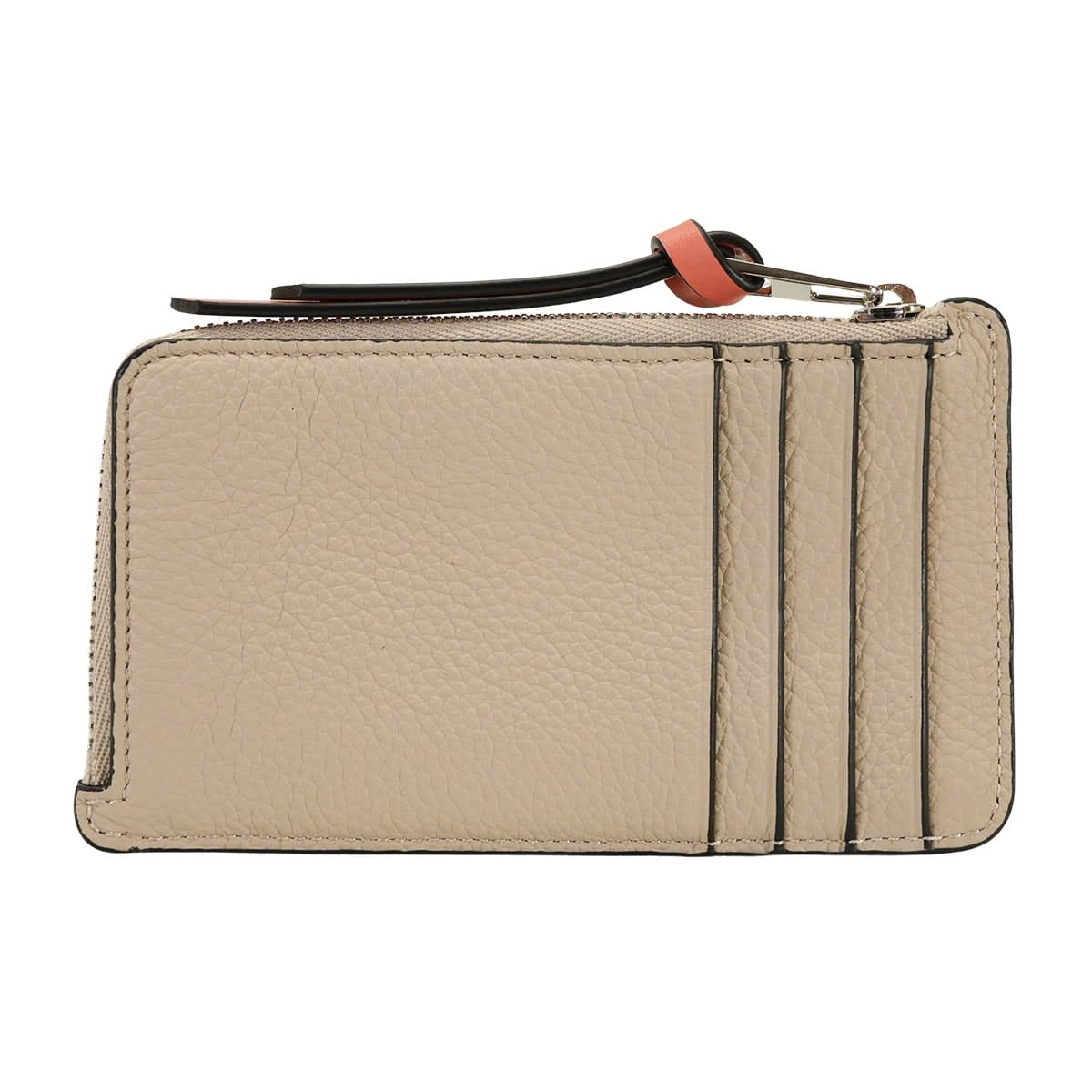 LOEWE change purse Card HolderLight Oat/Honey Soft Grained Calfskin Silver HW C660Z40X07[BRAND NEW][Authentic]