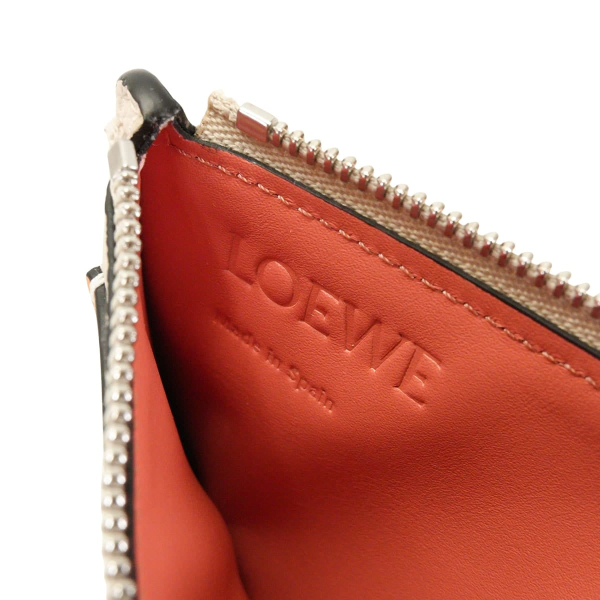 LOEWE change purse Card HolderLight Oat/Honey Soft Grained Calfskin Silver HW C660Z40X07[BRAND NEW][Authentic]