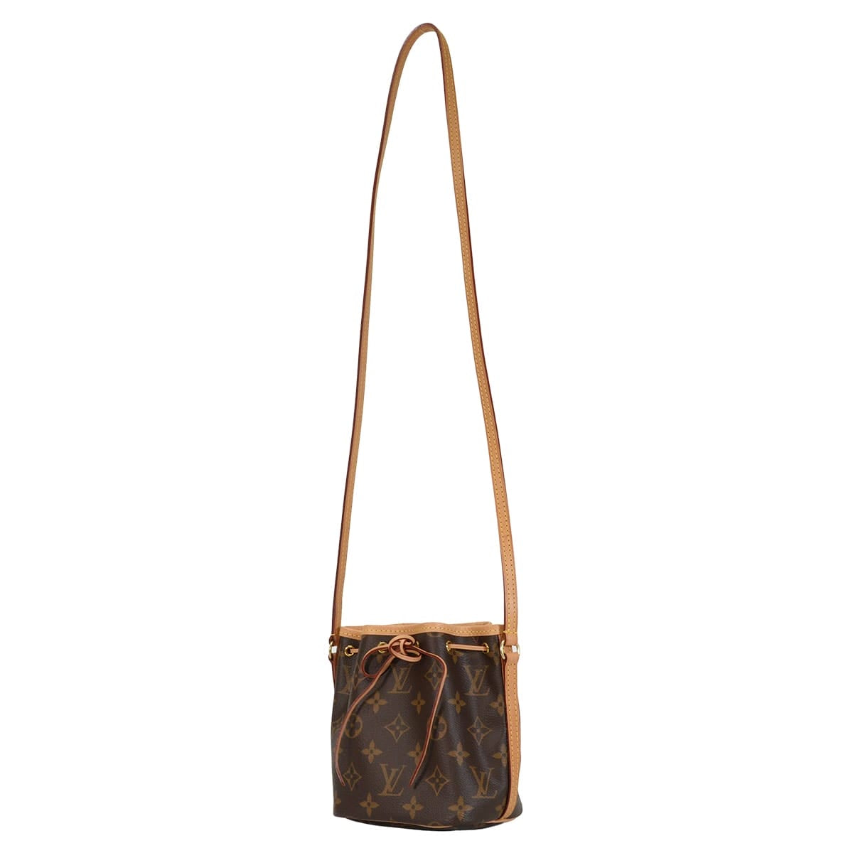 [Pre-loved] LOUIS VUITTON Shoulder bag Nano Noe Brown Monogram Canvas Gold HW M41346[LIKE NEW][Authentic]
