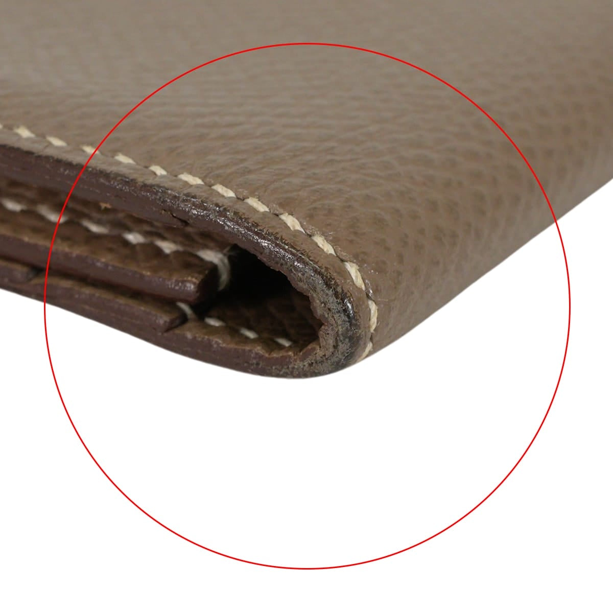 [Pre-loved] HERMES billfold MC2 Fleming Etoupe Veau Epsom Stamp □Q[USED A][Authentic]