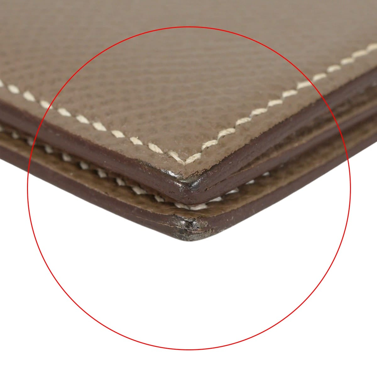 [Pre-loved] HERMES billfold MC2 Fleming Etoupe Veau Epsom Stamp □Q[USED A][Authentic]