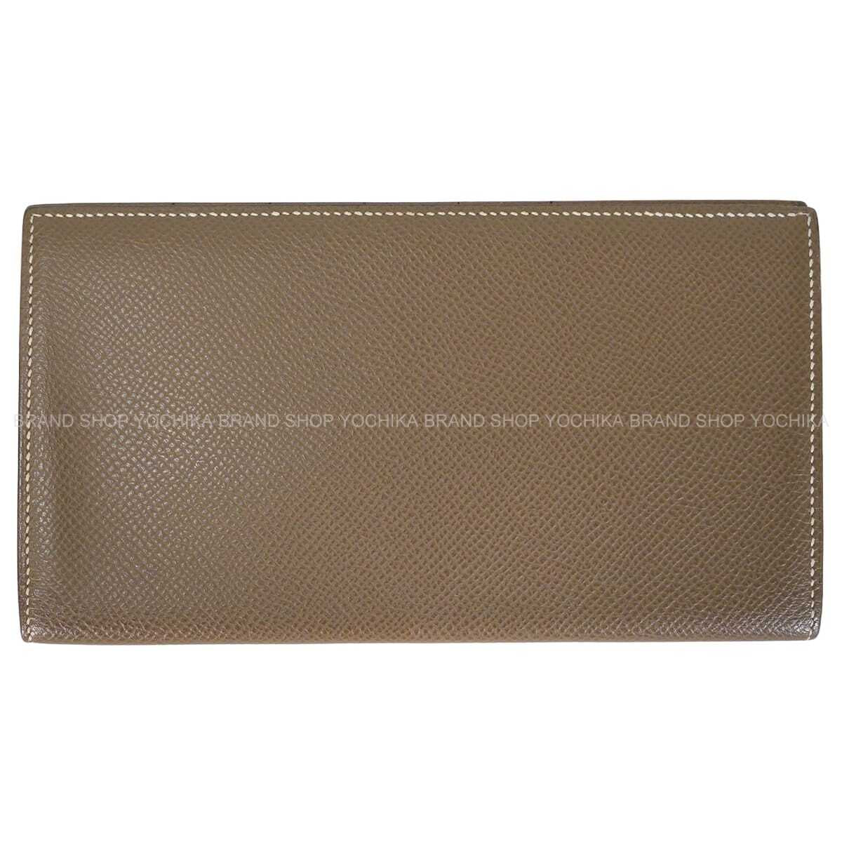 [Pre-loved] HERMES billfold MC2 Fleming Etoupe Veau Epsom Stamp □Q[USED A][Authentic]