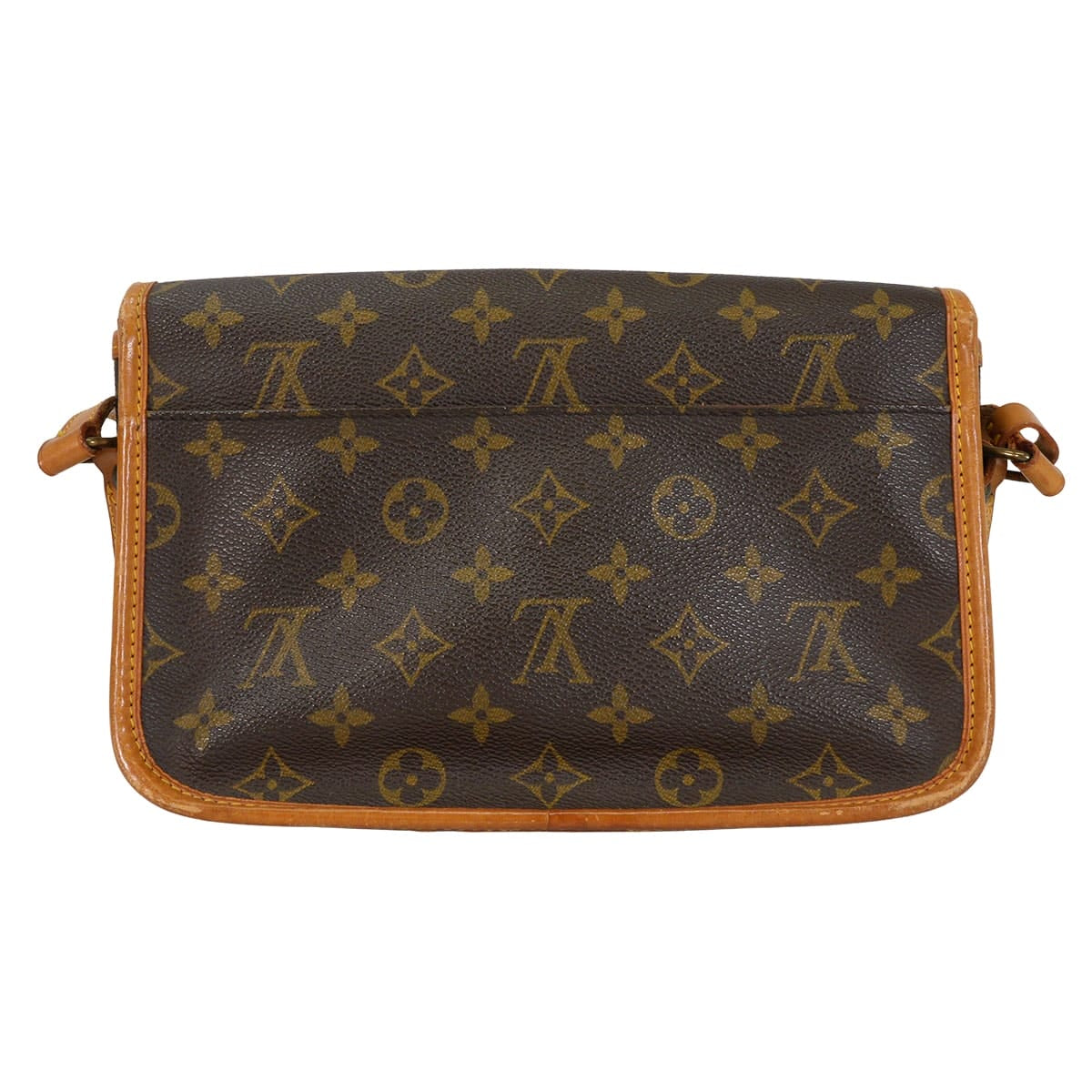[Pre-loved] LOUIS VUITTON Shoulder bag Gibeciere PM Brown Monogram Canvas Gold HW M42248[USED AB][Authentic]