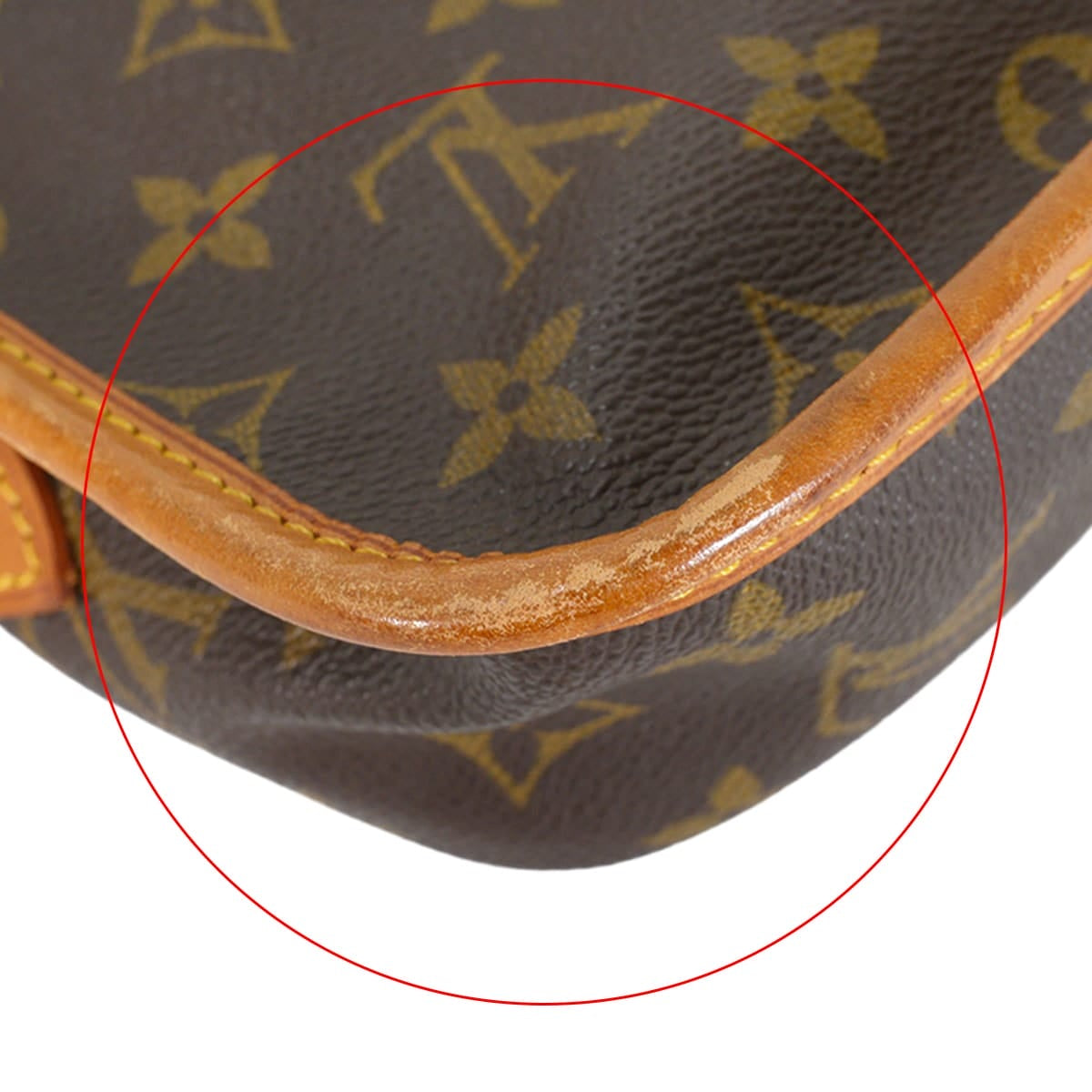 [Pre-loved] LOUIS VUITTON Shoulder bag Gibeciere PM Brown Monogram Canvas Gold HW M42248[USED AB][Authentic]