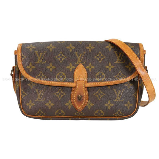 [Pre-loved] LOUIS VUITTON Shoulder bag Gibeciere PM Brown Monogram Canvas Gold HW M42248[USED AB][Authentic]