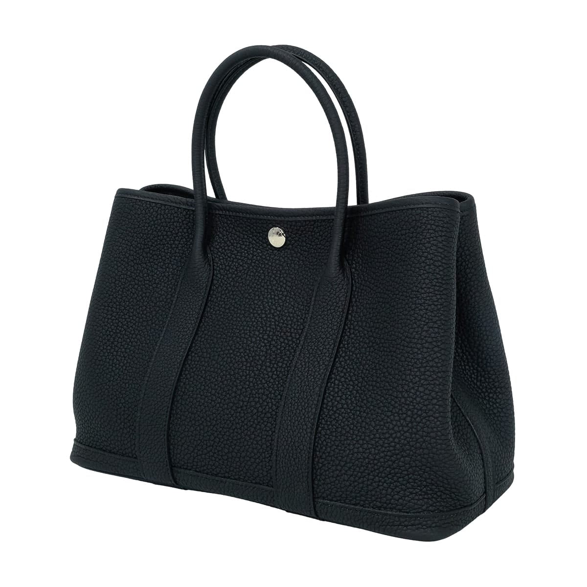 HERMES tote bag Garden Party 30 TPM All Leather Noir (Black) Veau Negonda Silver HW Stamp K[BRAND NEW][Authentic]