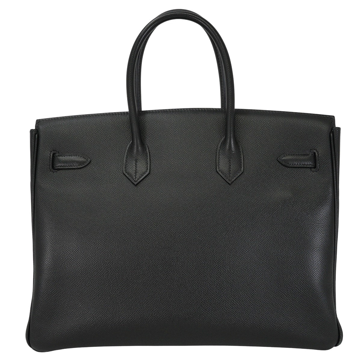 [Pre-loved] HERMES Handbag Birkin35 Noir (Black) Veau Epsom Silver HW Stamp □K[USED SA][Authentic]