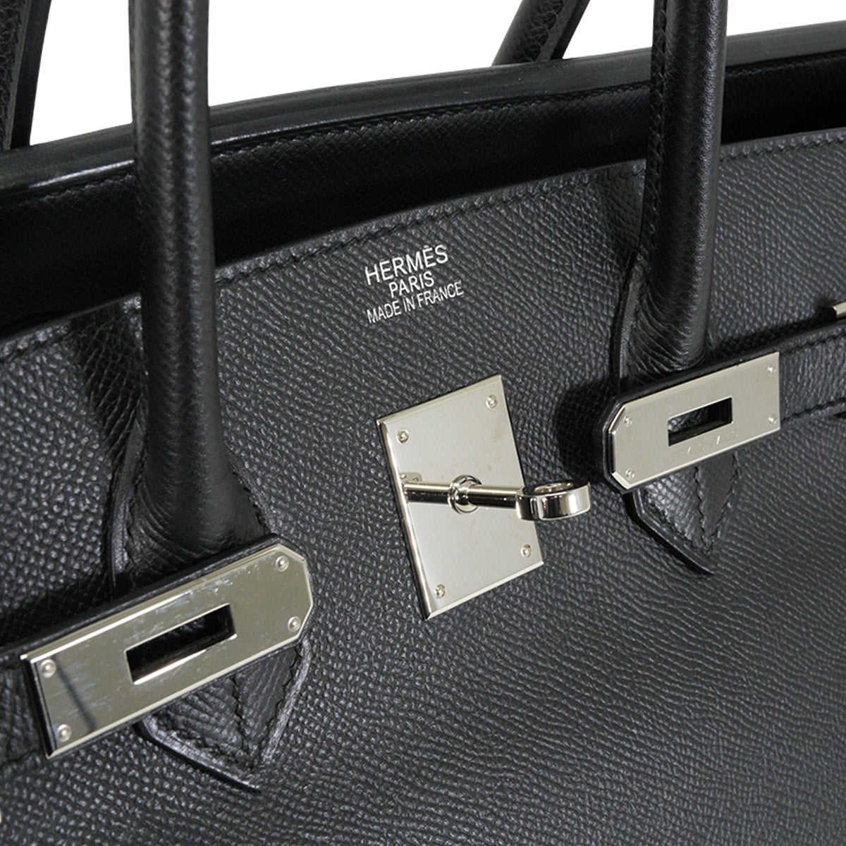 [Pre-loved] HERMES Handbag Birkin35 Noir (Black) Veau Epsom Silver HW Stamp □K[USED SA][Authentic]