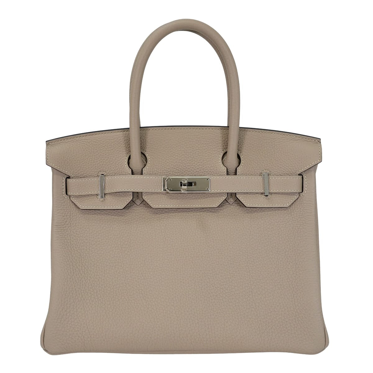 [Pre-loved] HERMES Handbag Birkin30 Gris Tourterelle Veau Togo Silver HW Stamp T[LIKE NEW][Authentic]