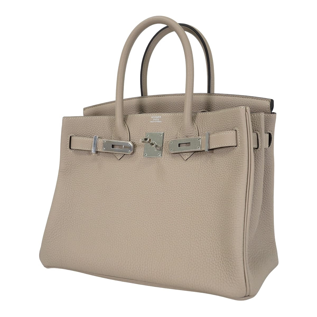 [Pre-loved] HERMES Handbag Birkin30 Gris Tourterelle Veau Togo Silver HW Stamp T[LIKE NEW][Authentic]