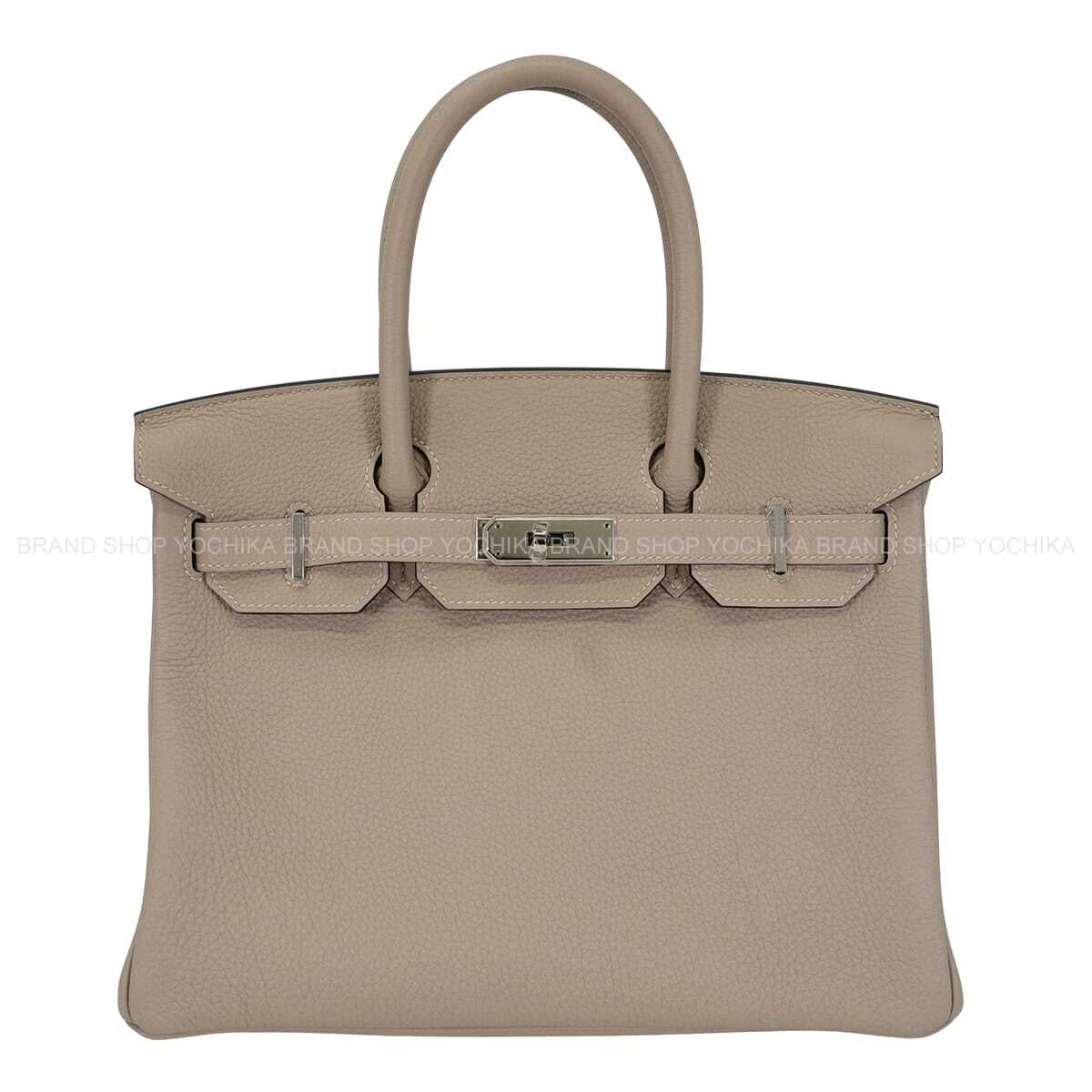 [Pre-loved] HERMES Handbag Birkin30 Gris Tourterelle Veau Togo Silver HW Stamp T[LIKE NEW][Authentic]