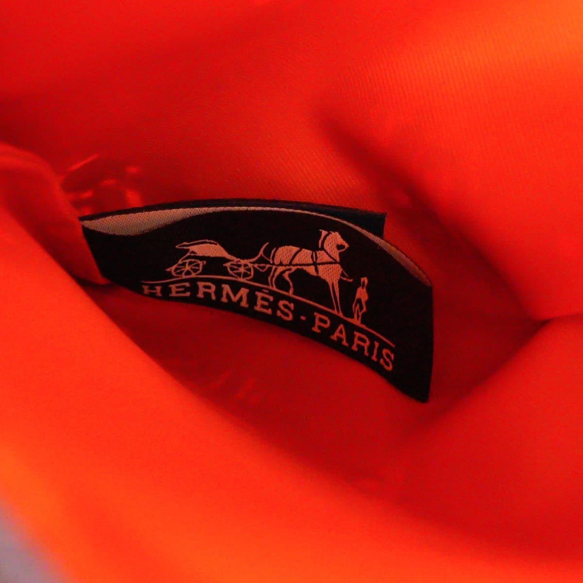 HERMES Pouch Silky Pocket Ex-Libris Parisienne Blue/Multicolor Silk/Veau Epsom Silver HW Stamp Z[EXCELLENT][Authentic]