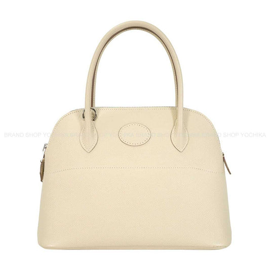 [Pre-loved] HERMES Shoulder bag Bolide27 Craie Veau Epsom Silver HW Stamp A[USED SA][Authentic]