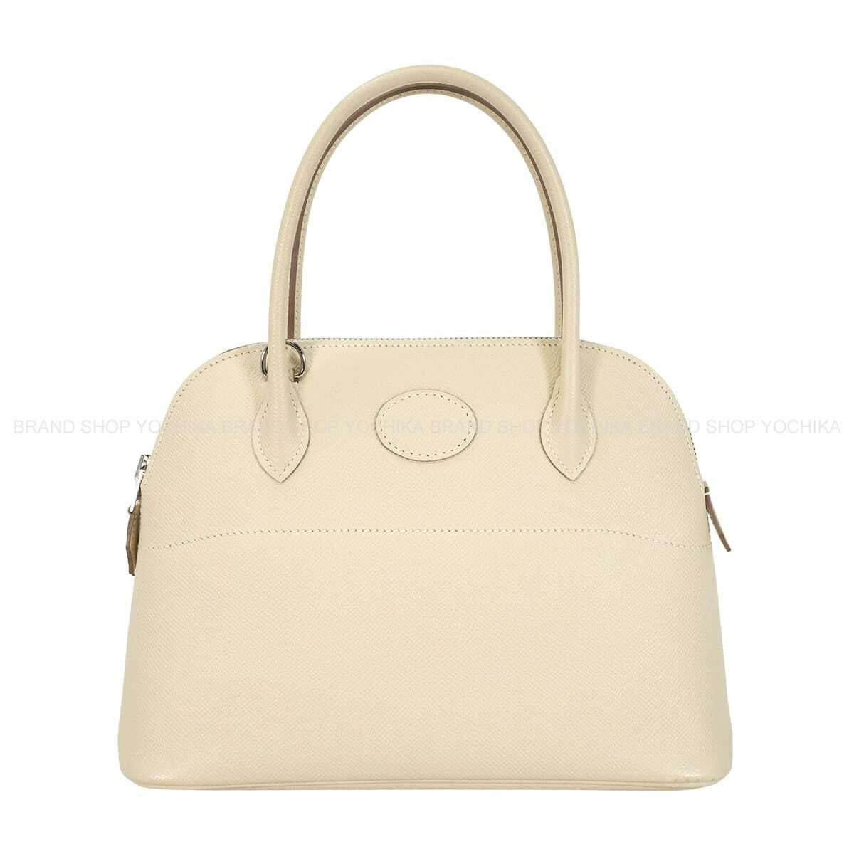 [Pre-loved] HERMES Shoulder bag Bolide27 Craie Veau Epsom Silver HW Stamp A[USED SA][Authentic]