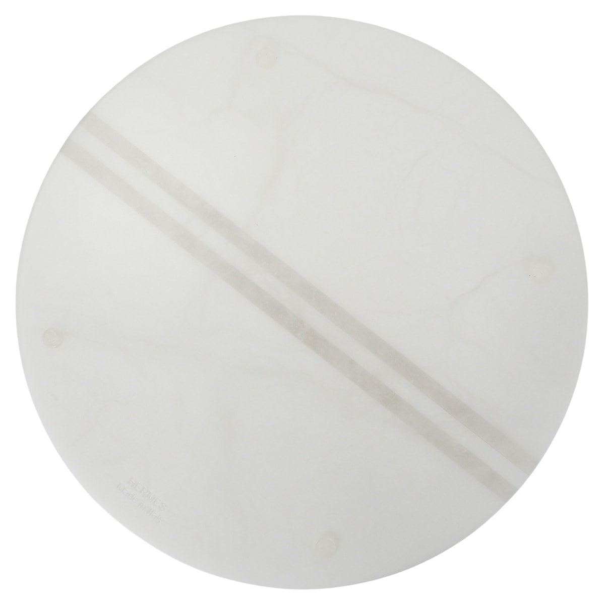 HERMES Round Tray ArianeNatural Alabaster[EXCELLENT][Authentic]