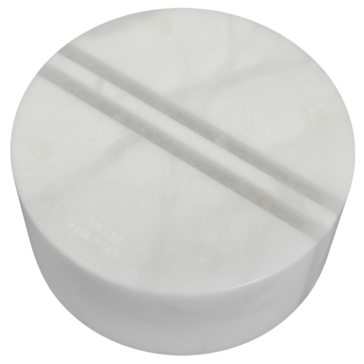 HERMES Ariane PM Round Box with LidNatural Alabaster[EXCELLENT][Authentic]