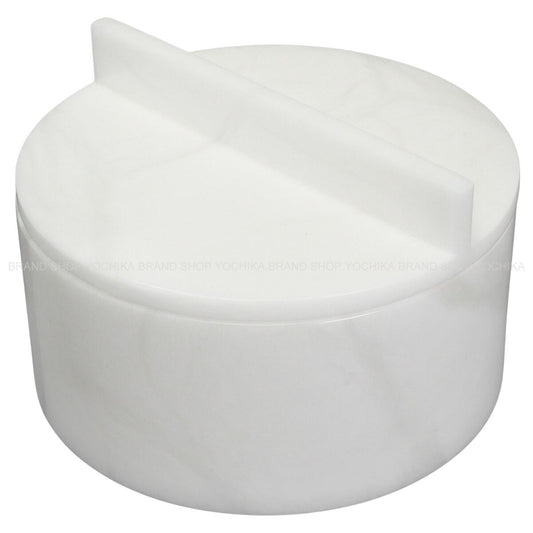 HERMES Ariane PM Round Box with LidNatural Alabaster[EXCELLENT][Authentic]